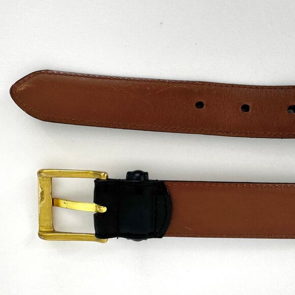 Coach Burnished Cowhide Leather Belt Black Men’s 34" (85 cm) 5950 - Picture 7 of 11